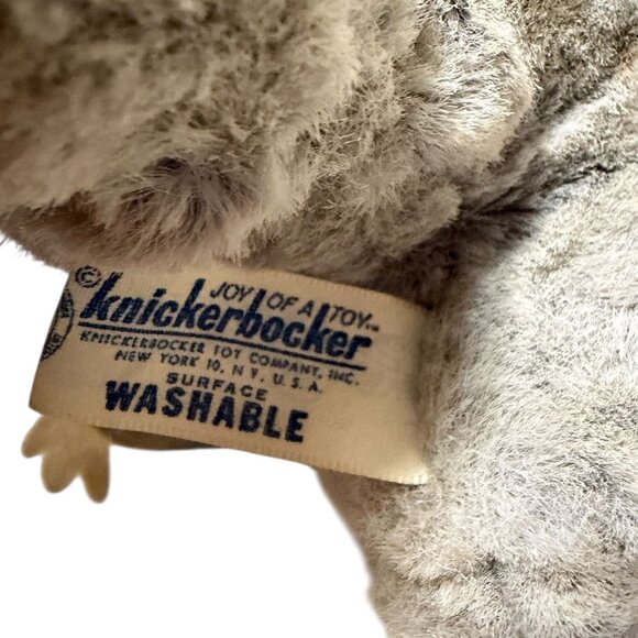Vtg Knickerbocker Animals Of Distinction Gray Squirrel Plush Toy Posable Tail - Picture 5 of 15